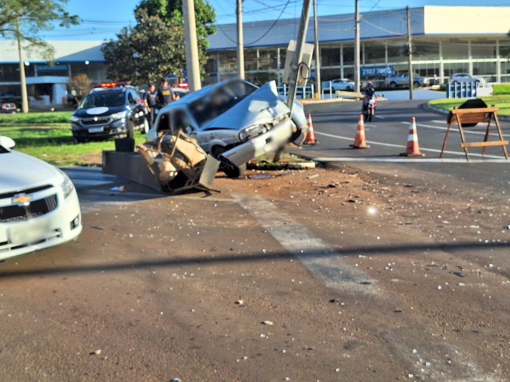 Acidente na rotatória
