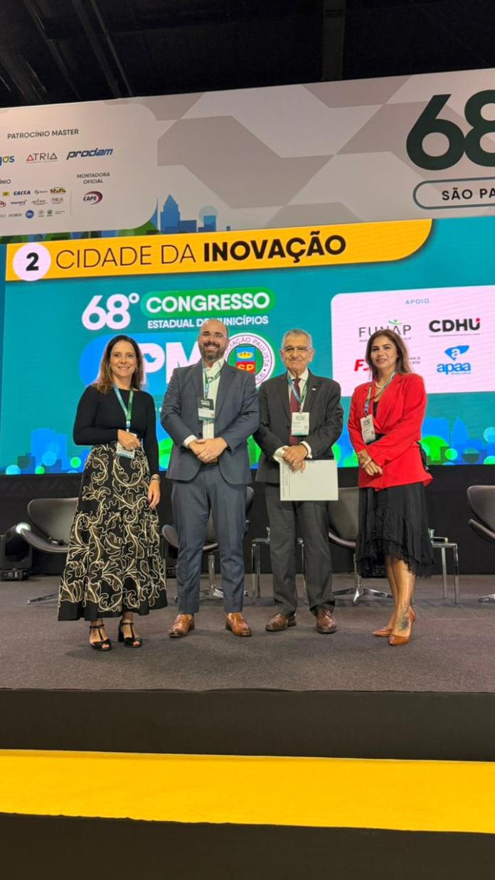 O 68º Congresso Estadual de Municípios, que aconteceu até esta quarta-feira (08/04), no Distrito Anhembi, em São Paulo, reuniu lideranças de todo o país para discutir soluções voltadas ao municipalismo. O 68º Congresso Estadual de Municípios, que aconteceu até esta quarta-feira (08/04), no Distrito Anhembi, em São Paulo, reuniu lideranças de todo o país para discutir soluções voltadas ao municipalismo.