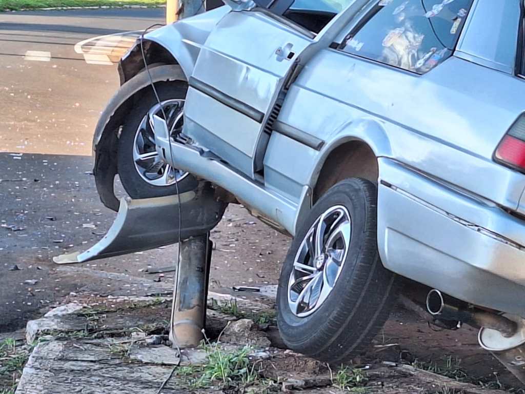 Acidente na rotatória