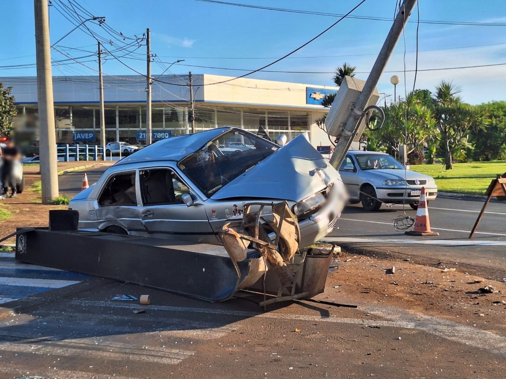 Acidente na rotatória