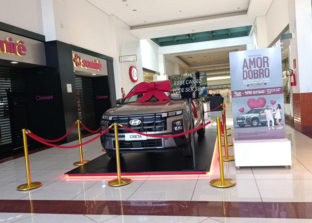 Shopping São Carlos lança campanha “Amor em Dobro” com sorteio de carro 0km para o Dia das Mães e Dia dos Namorados