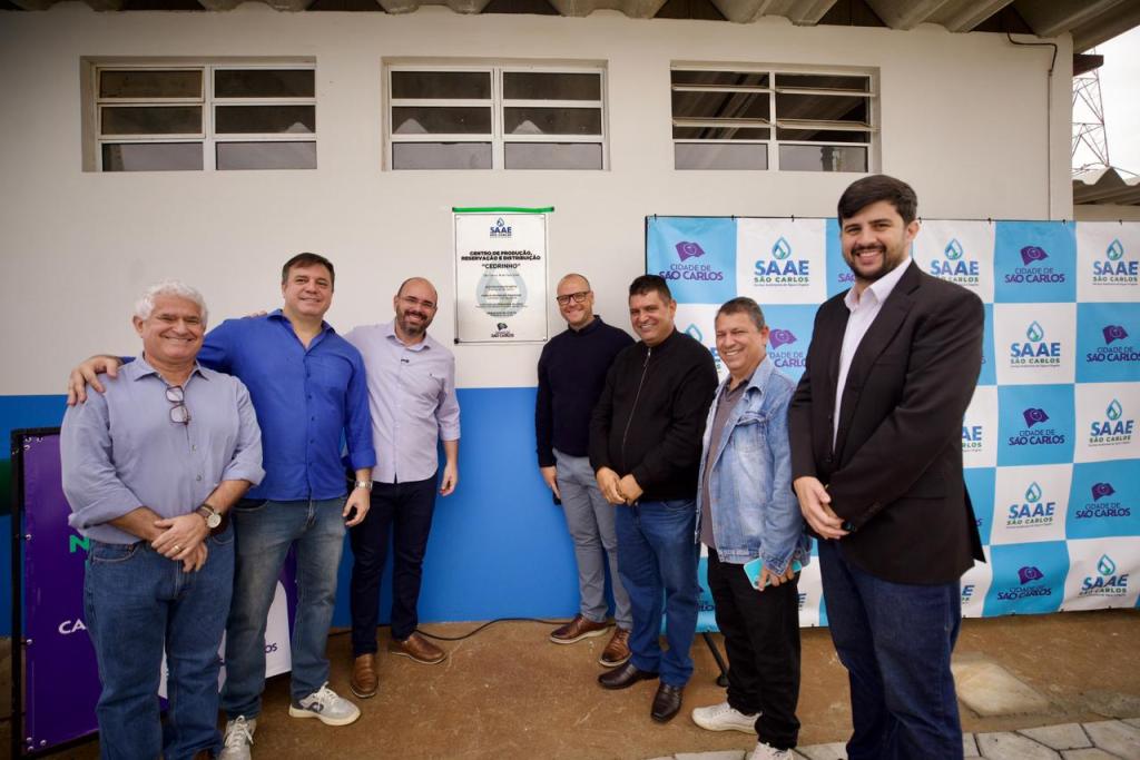 O Serviço Autônomo de Água e Esgoto de São Carlos (SAAE) e a Prefeitura Municipal inauguraram, na manhã desta segunda-feira, 18 de maio, o Centro de Produção, Reservação e Distribuição do Cedrinho, localizado na Avenida Faber, s/nº, esquina com a Rua José Censoni, no Distrito Industrial Miguel Abdelnur.
