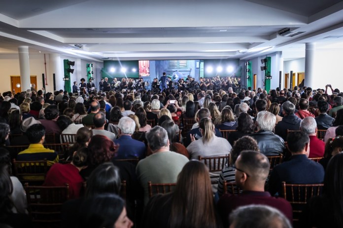 Banda Sinfônica de Uberlândia na celebração de 55 anos da Unimed São Carlos