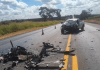 Três morrem após colisão frontal na SP 326