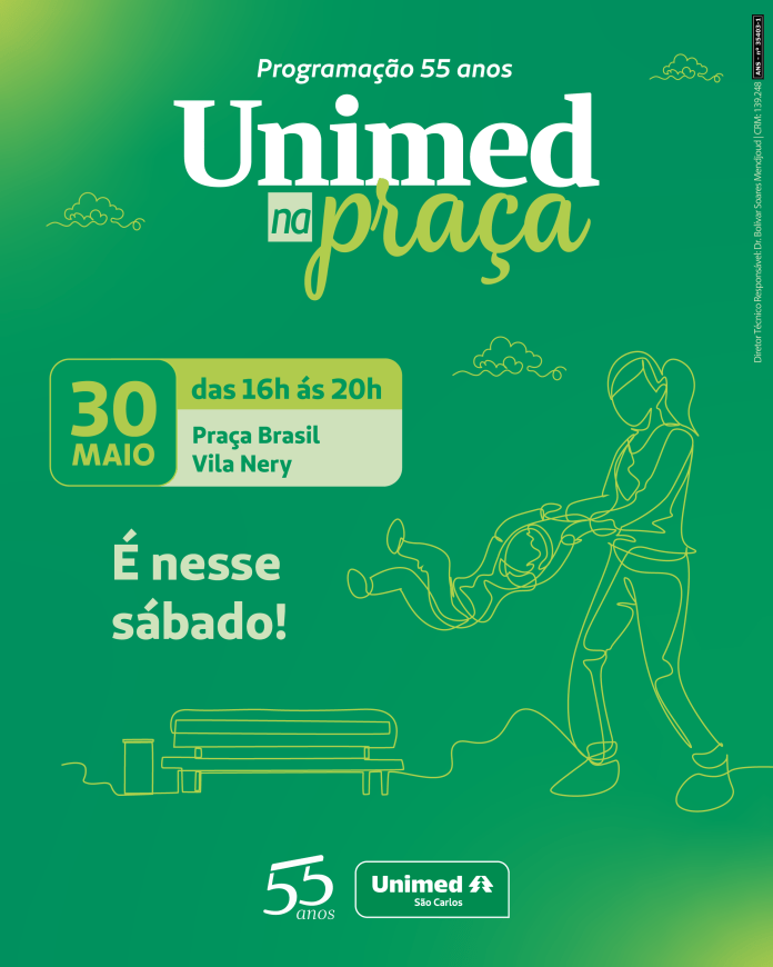 tá chegando - Unimed na Praça 55 anos