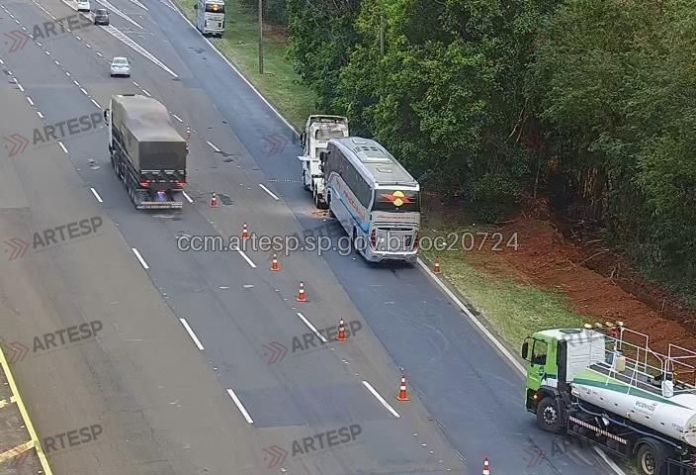 Acidente grave entre ônibus e caminhão registra morte e mais quatro vítimas na Washington Luís Acidente grave entre ônibus e caminhão registra morte e mais quatro vítimas na Washington Luís