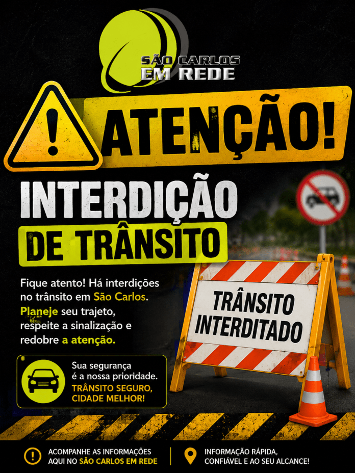 Avenida Paulista terá trecho interditado nos dois sentidos até 30 de setembro em São Carlos