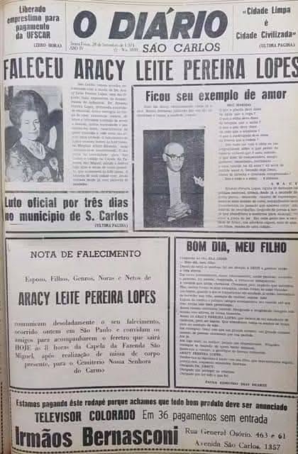 Uma nota biográfica de dona Aracy registra que tinha especial predileção por rosas, colecionava pratos de paredes trazido das viagens pelo mundo e também caixinhas de música.Uma figura que marcou época e deixou um legado de desprendimento e generosidade.