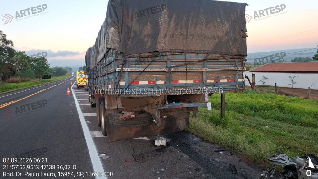 Grave acidente na SP 215