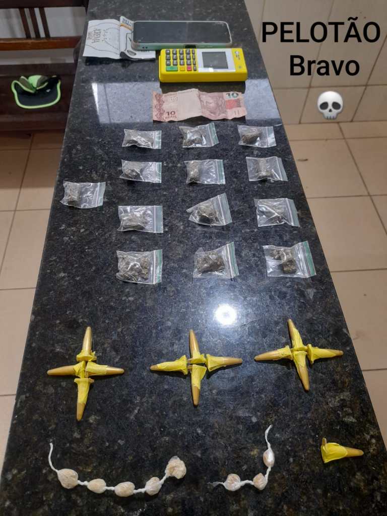 PM apreende drogas no Aracy