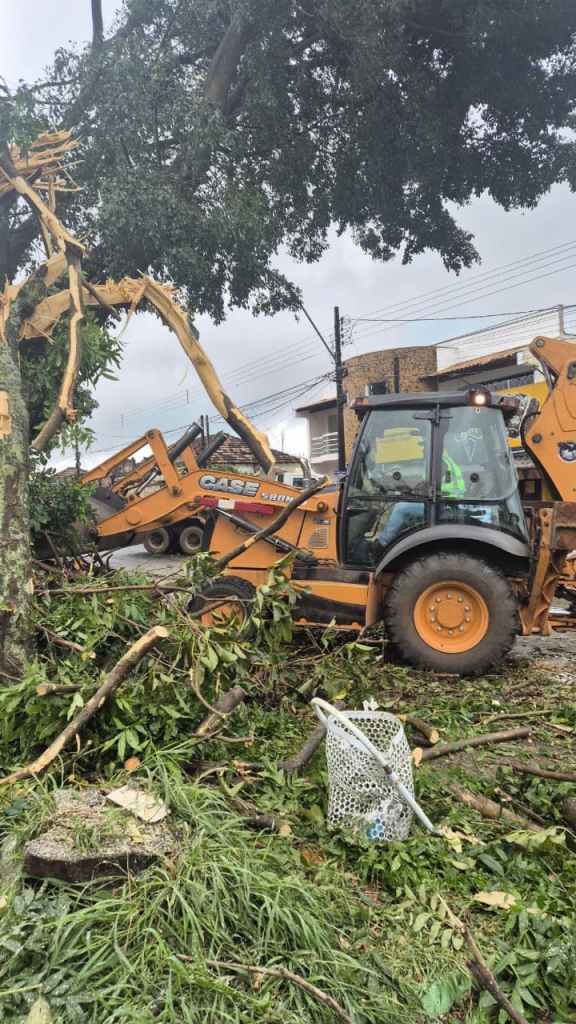 Estragos provocados pelo temporal em São Carlos neste domingo, 25 de outubro, após chuva de 79,4 milímetros e fortes ventos