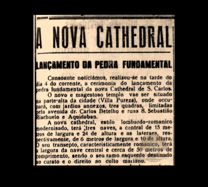 A catedral que nunca foi construída: conheça a história do projeto que dividiu São Carlos há 90 anos A catedral que nunca foi construída: conheça a história do projeto que dividiu São Carlos há 90 anos