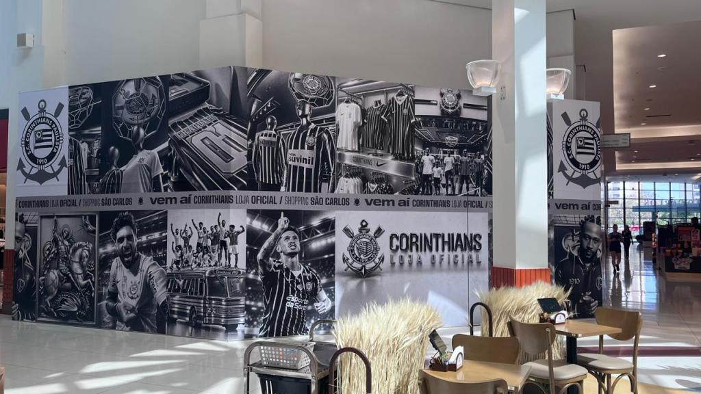 Loja oficial do Corinthians será inaugurada no Shopping São Carlos
