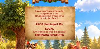 Teatro infantil gratuito no Shopping São Carlos apresenta a peça Pela estrada afora neste domingo, 25 de outubro.
