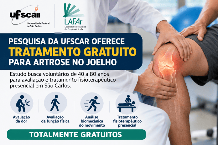 em artrose no joelho? UFSCar oferece fisioterapia gratuita e procura voluntários em São Carlos em artrose no joelho? UFSCar oferece fisioterapia gratuita e procura voluntários em São Carlos
